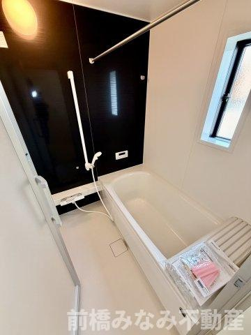 【新築】前橋市青柳町第28　９号棟(全10棟)　クレイドルガーデン　新築建売分譲の浴室|きれいなお風呂です