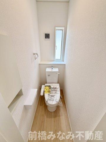 【新築平屋】前橋市青柳町第28　３号棟(全10棟)　クレイドルガーデン　新築建売分譲のトイレ
