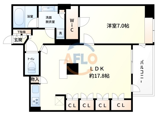 ディーグラフォート大阪NYタワー肥後橋　西船場小学校区の間取り|ディーグラフォート大阪NYタワー肥後橋　間取り