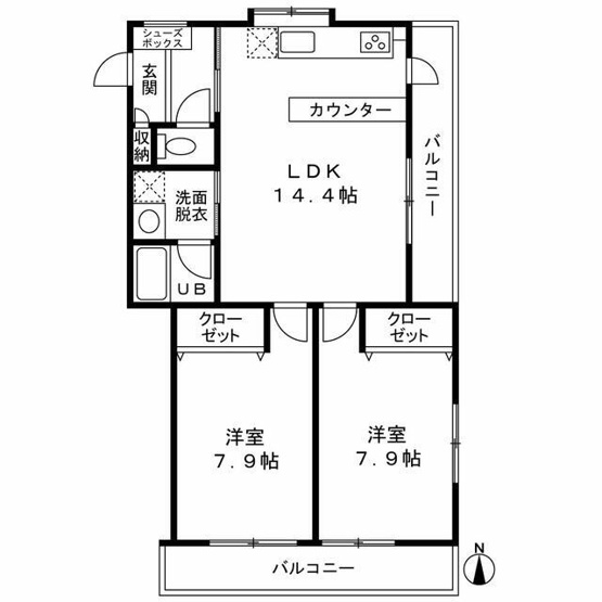 【間取り】 | パークサイドルナ