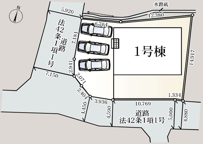 【区画図】 | 本庄市児玉町下浅見第1　クレイドルガーデン　新築戸建　全1棟　1号棟