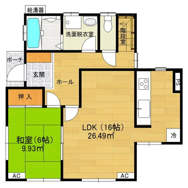 土樋１丁目貸家の間取り|1階