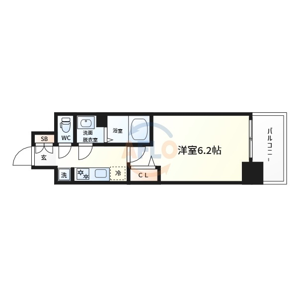 プレサンス大国町ブライスの間取り|プレサンス大国町ブライス　間取り