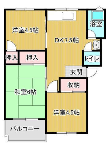 【間取り】 | サウスヒルズ由良(DIY可能部屋)