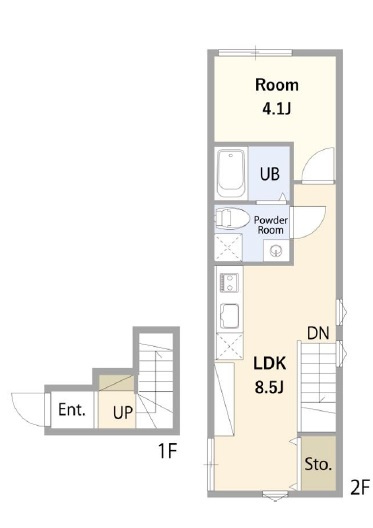 イリス糀谷の間取り|角部屋の1DK