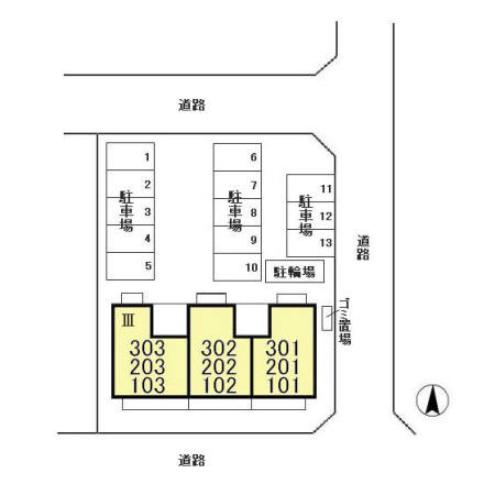 ルノワール瑞穂 Ⅲ番館の区画図