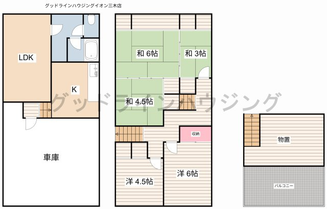 本町２丁目貸家の間取り