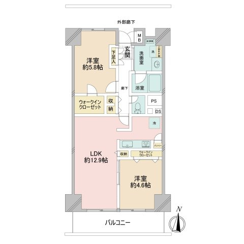 マンションニュー清澄の間取り