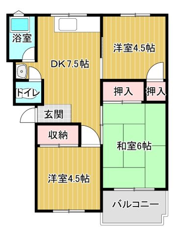 【間取り】 | サウスヒルズ由良(DIY可能部屋)