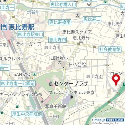 ZOOM恵比寿の地図