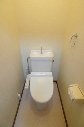 落ち着いた色調のトイレです