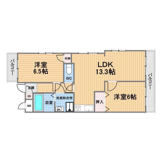 io甲子園１番館の間取り