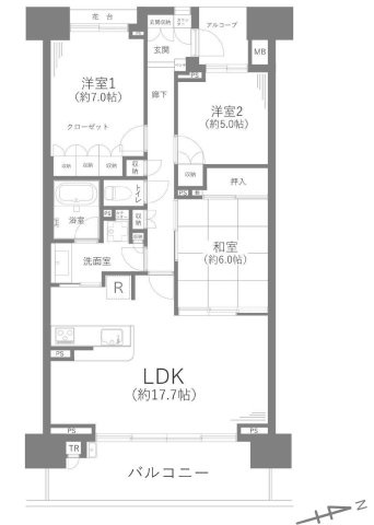 フォートンヒルズD棟の間取り