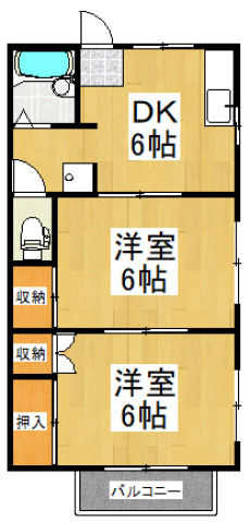 ロイヤルハイツD棟の間取り
