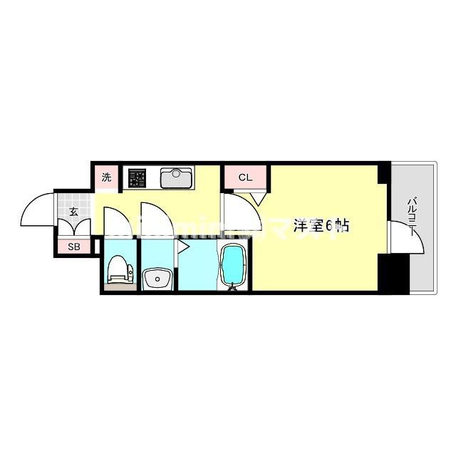大阪市此花区西九条１丁目の賃貸マンションの間取り