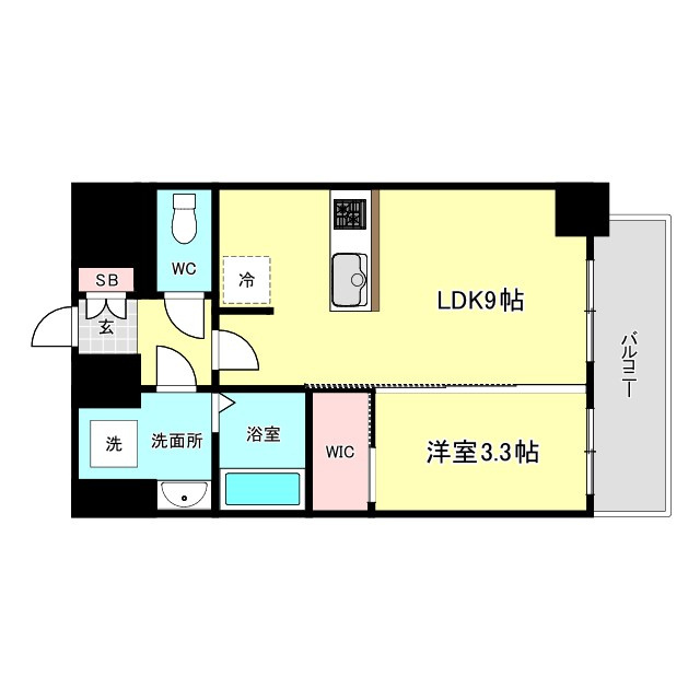 大阪市此花区西九条１丁目の賃貸マンションの間取り