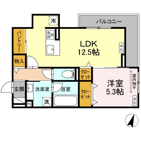 D-avance 北側の間取り