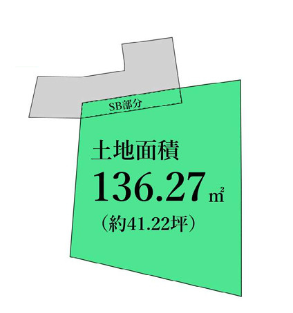 目黒区上目黒４丁目売地の土地図