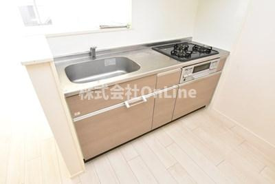 八尾市南本町６丁目のアパートのキッチン