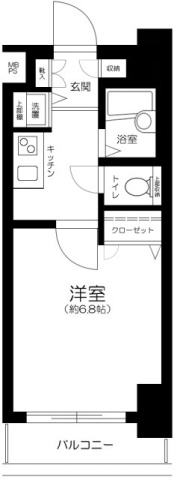 菱和パレス護国寺駅前の間取り|１Ｋ
