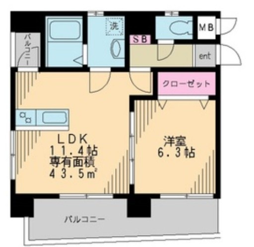 ベルウッド浅草の間取り|間取りです。