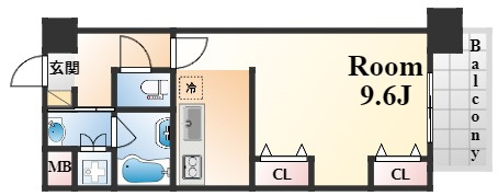 神戸市中央区布引町２丁目の賃貸マンションの間取り