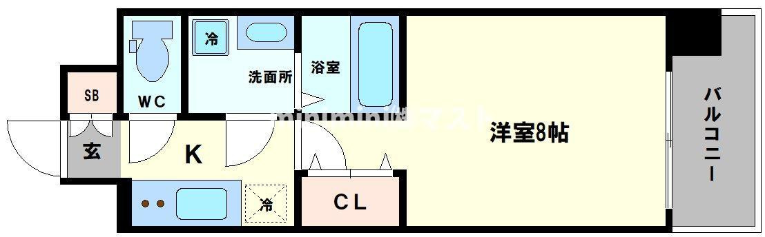 ワールドアイ難波南PORTAの間取り