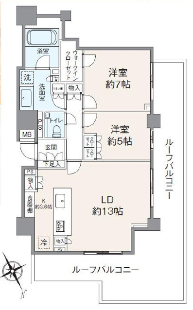 ミッドガーデン赤坂氷川の間取り