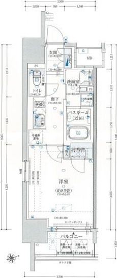 オープンレジデンシア池下THE ONEの間取り