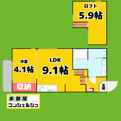 ハーモニーテラス茶屋坂通の間取り