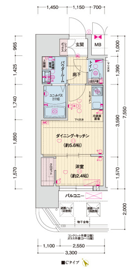 【間取り】 | ソルテラス神戸ハーバーランドARCO