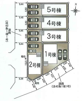 【区画図】 | 名古屋市北区東味鋺3丁目1001【仲介手数料無料】新築一戸建て　2号棟