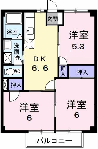 ロイヤル小林の間取り