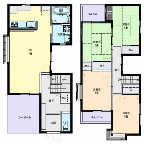 都島中通戸建の間取り