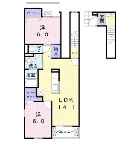 ボヌール　ミヤの間取り