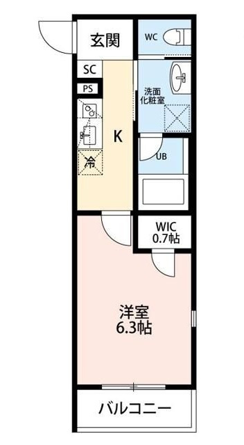 ＬＡＵＲＥＬ西船橋の間取り|間取りです。