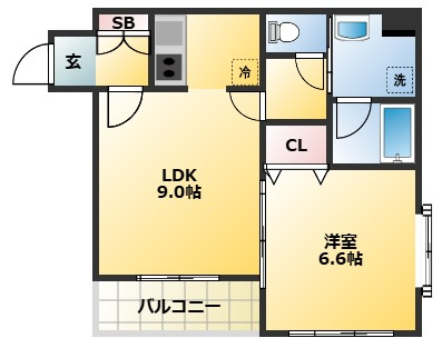 リビナ奥村ドゥーの間取り