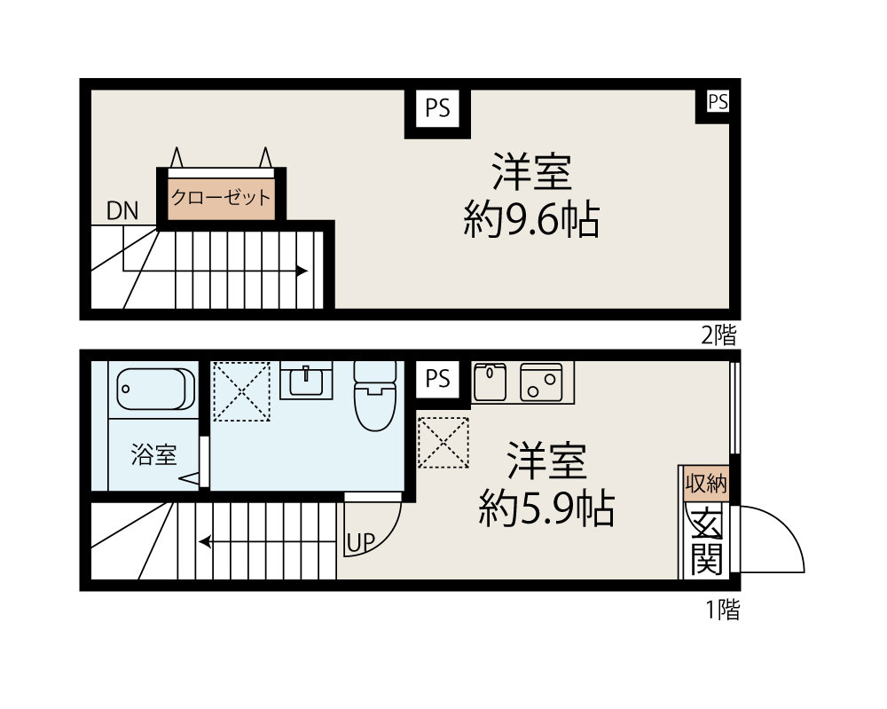 江東区佐賀２丁目の賃貸マンションの間取り