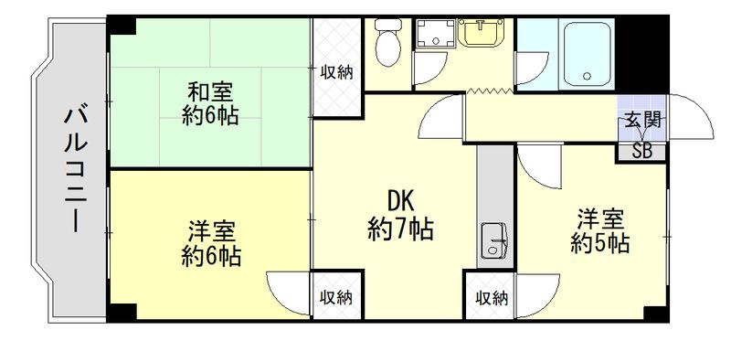 ドミール四ツ木の間取り|間取りです。