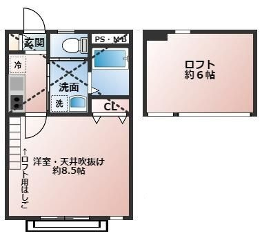 東大井Ｃａｓａ　ｓｈｉｇｅの間取り|間取りです。