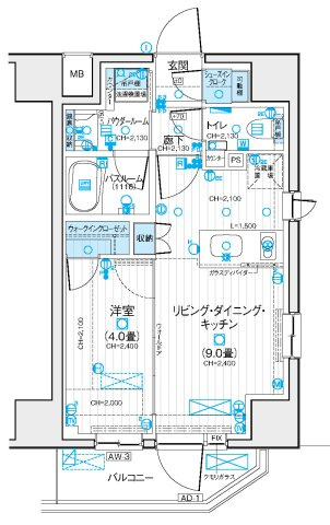 デュオステージ立川曙町の間取り