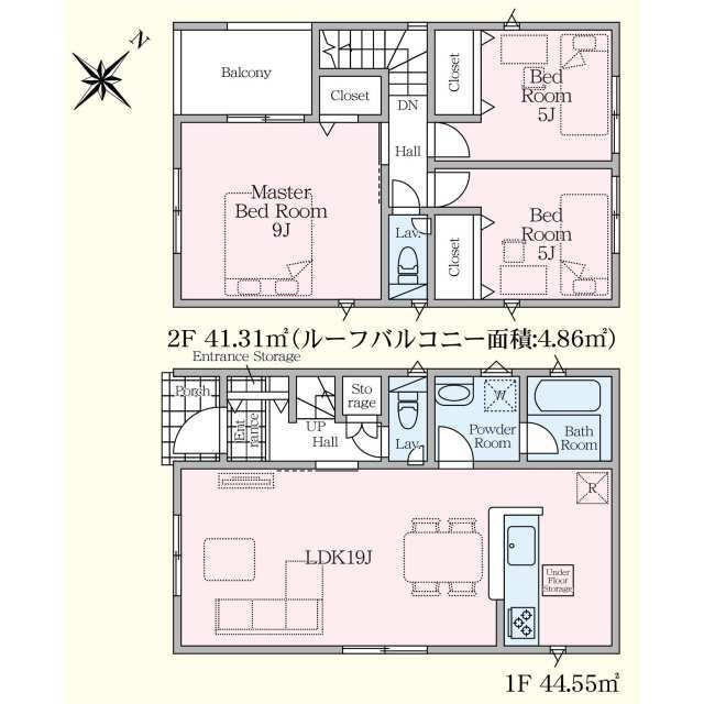 クレイドルガーデン宇都宮市中岡本町第11　新築一戸建ての間取り