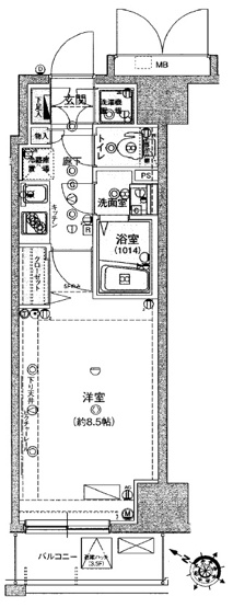 【間取り】 | ハーモニーレジデンス日暮里
