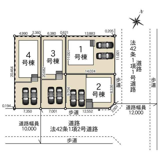 クレイドルガーデン宇都宮市清原台第7　新築一戸建ての区画図
