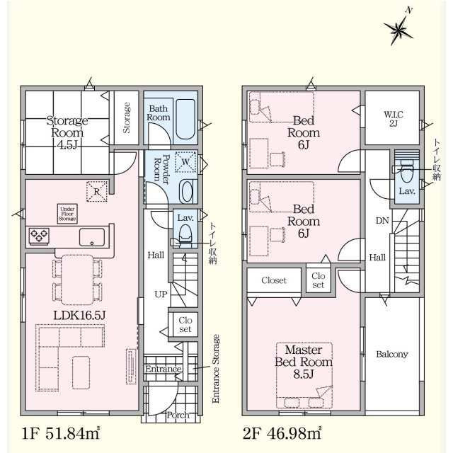 クレイドルガーデン宇都宮市清原台第7　新築一戸建ての間取り