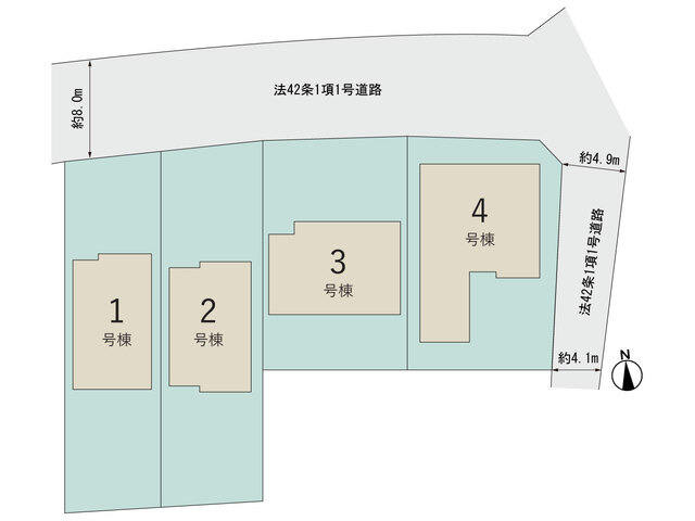 【区画図】 | 浜松市浜名区於呂 4期 新築一戸建て 1号棟 | 1号棟の区画図です