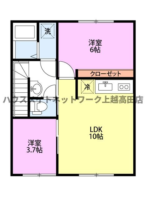 Artemis（アルテミス）Aの間取り|間取図（Artemis（アルテミス）A 202（2F））2LDK