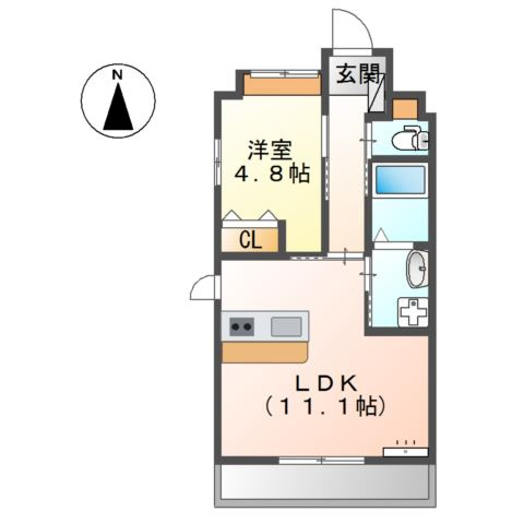 メゾン　ミールの間取り