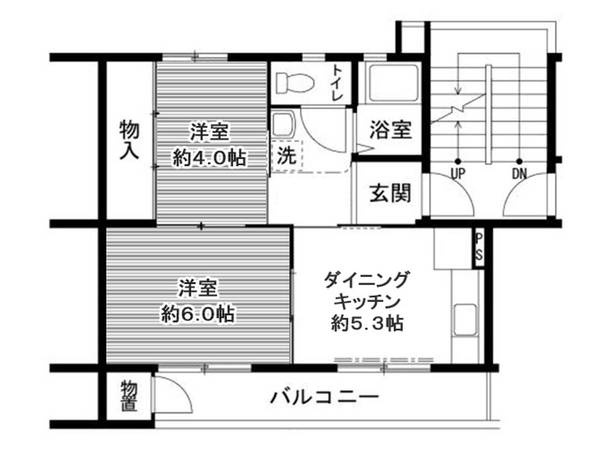 ビレッジハウス鳴滝32号棟の間取り