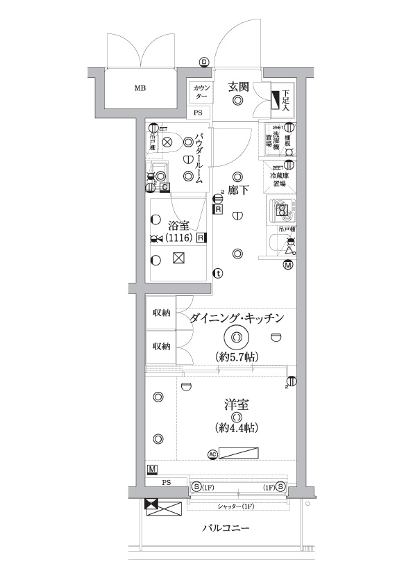 セジョリ鵜の木の間取り